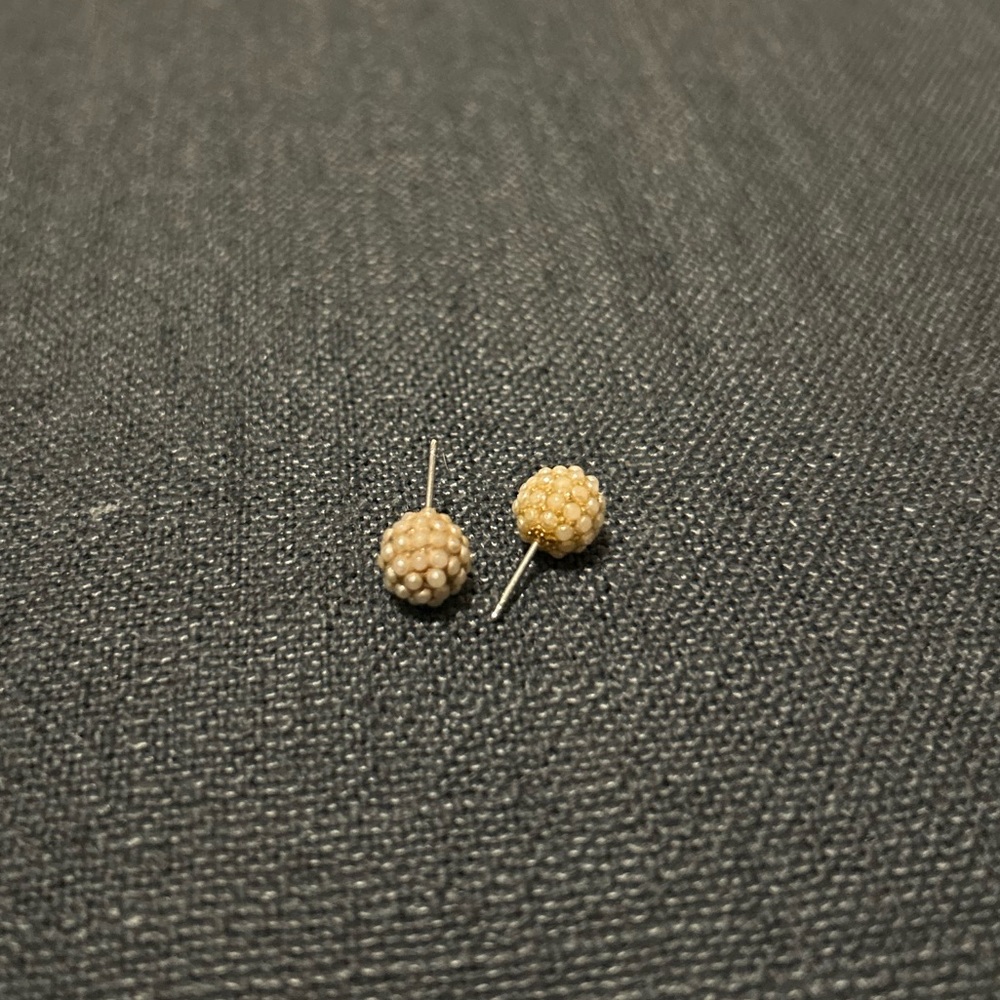 Anthropologie Faux Pear Stud Earrings